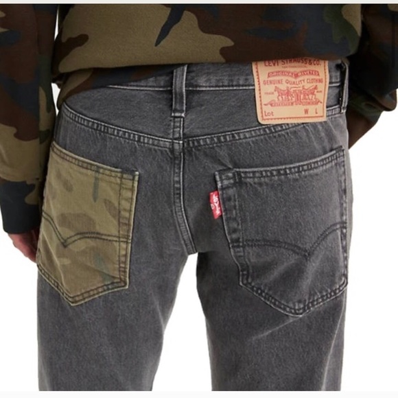 New Levi’s Travis Barker Style CAMO Black/CAMO SLIM Jeans Lo-Ball Men’s Jeans - Picture 2 of 14